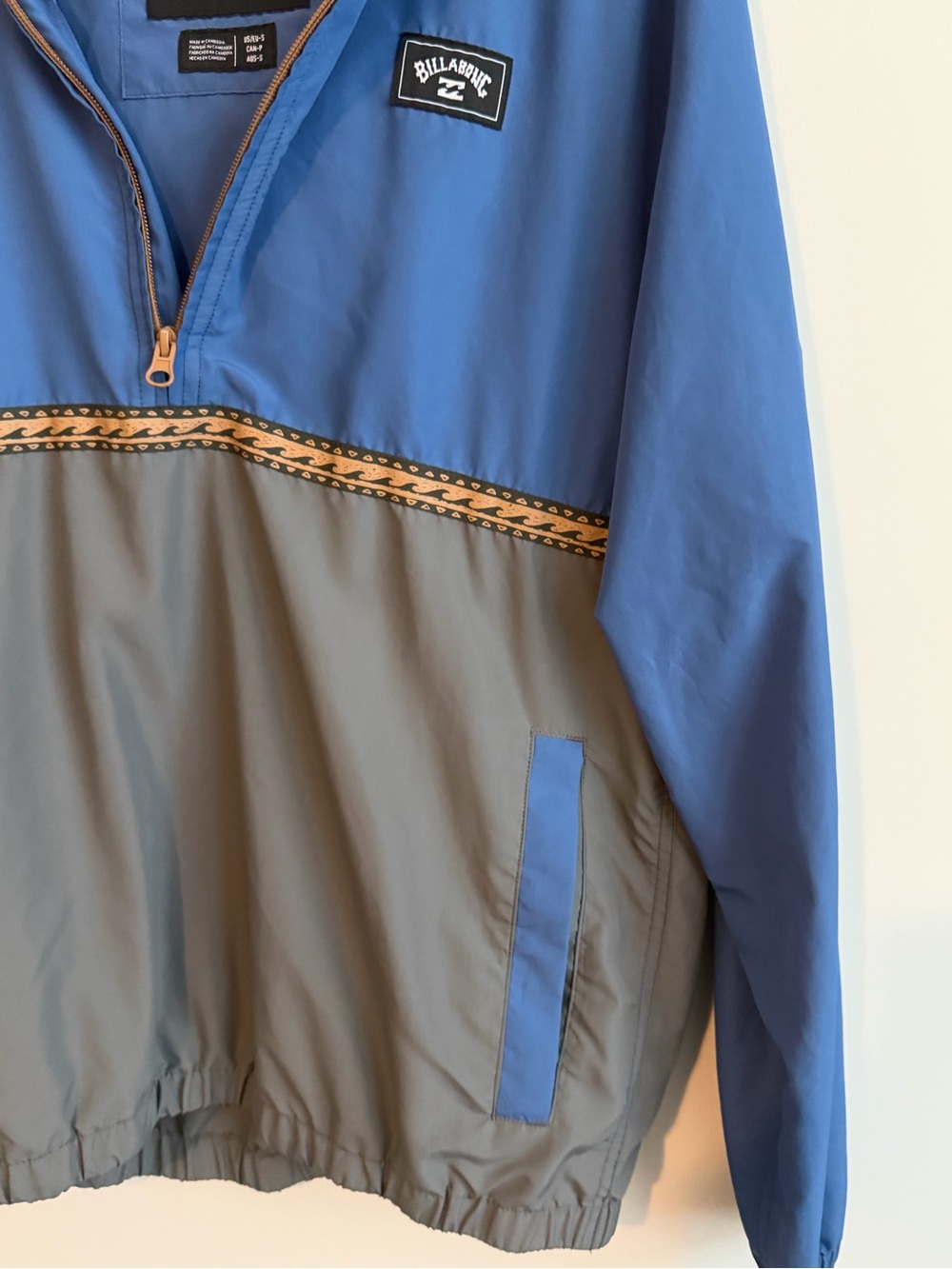 Billabong Rockies Anorak Jacket Small Colorblock Water Repellent Hooded Light - Picture 3 of 9